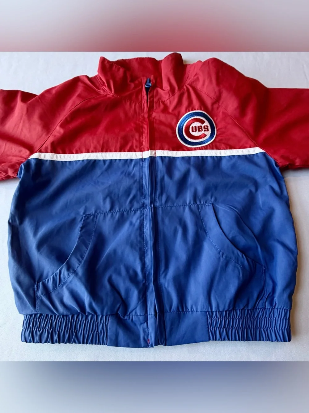 Majestic Chicago Cubs Baseball Windbreaker Jacket Red Blue Toddler 18 Months